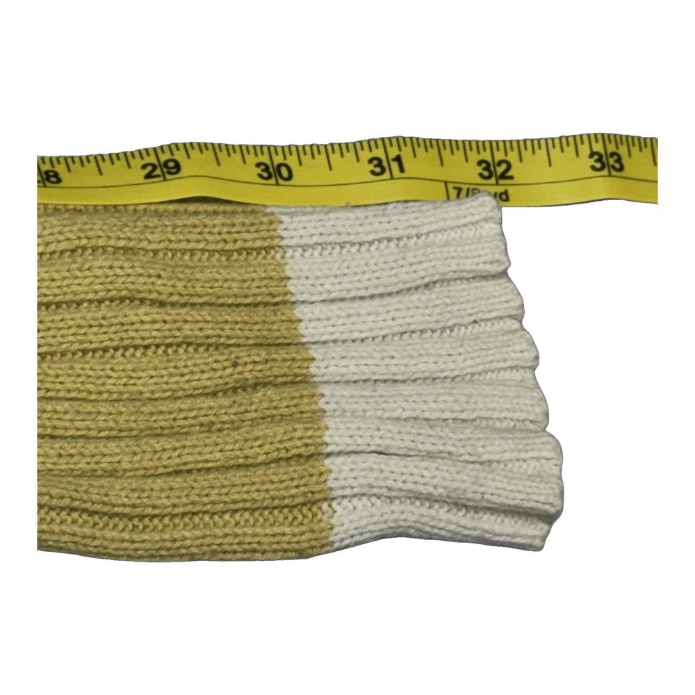 American Eagle Cropped Cardigan Womens L Yellow White Stripe - Picture 7 of 8